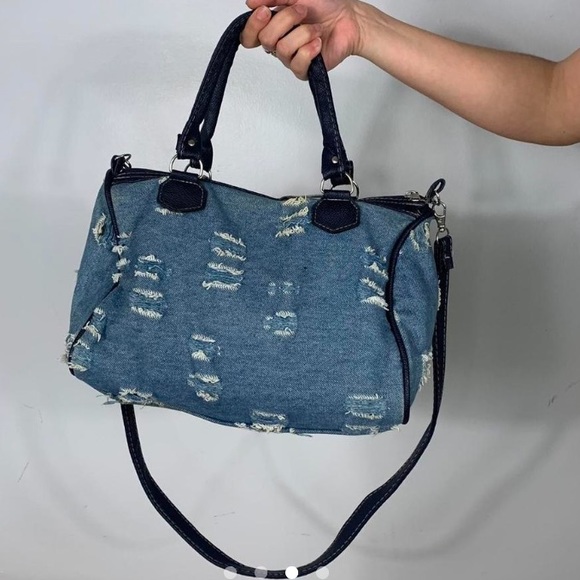 Y2K JEANS BLUE LIGHT WASH SHOULDER CROSSEDPURSE BAG - Picture 3 of 4